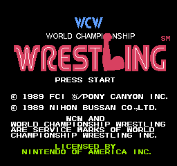 WCW World Championship Wrestling (USA) Title Screen